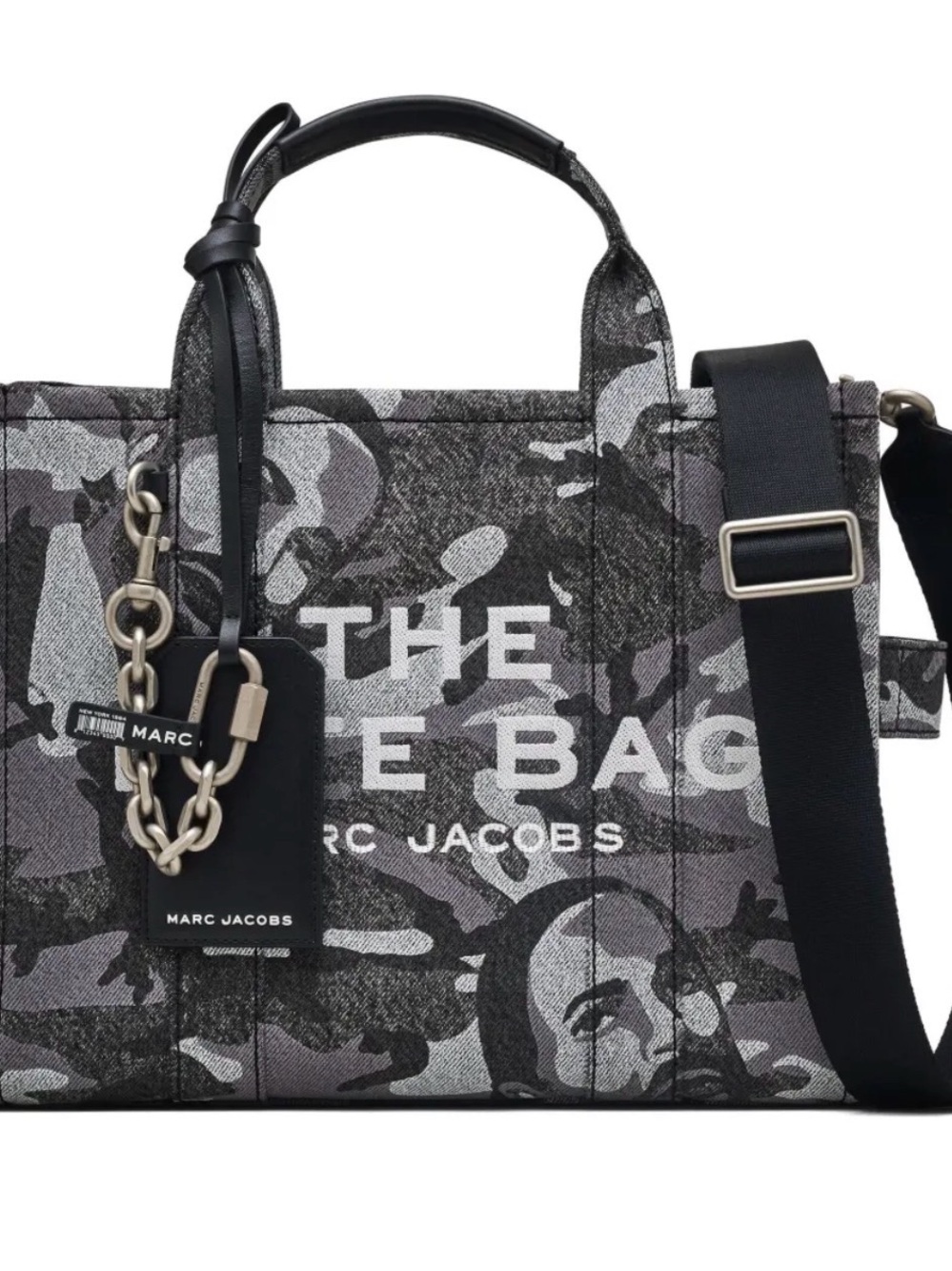 Marc Jacobs The Tote Bag Marc Camo Denim Black & Grey Medium Tote